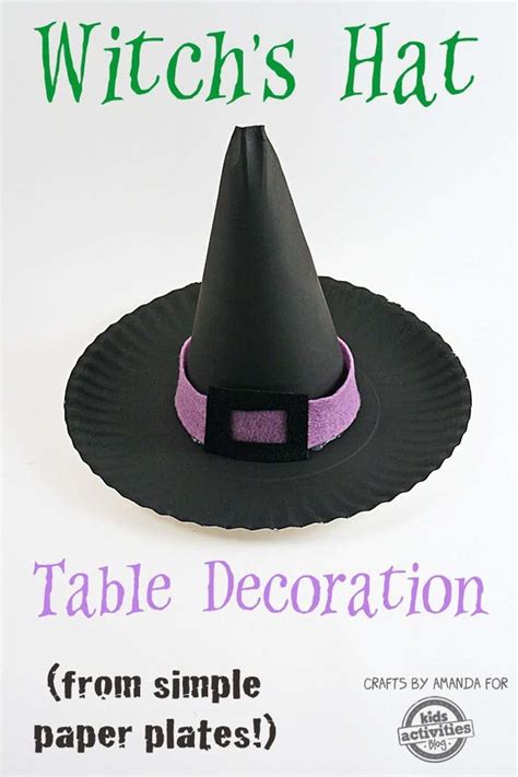 Spooky paper plate witch hat